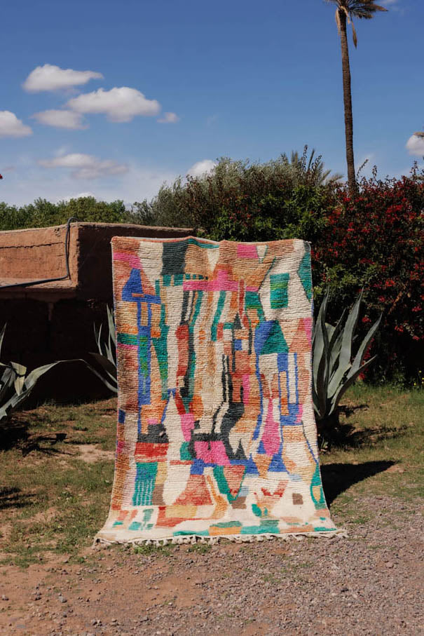 Colorful Moroccan Rug 5x8ft