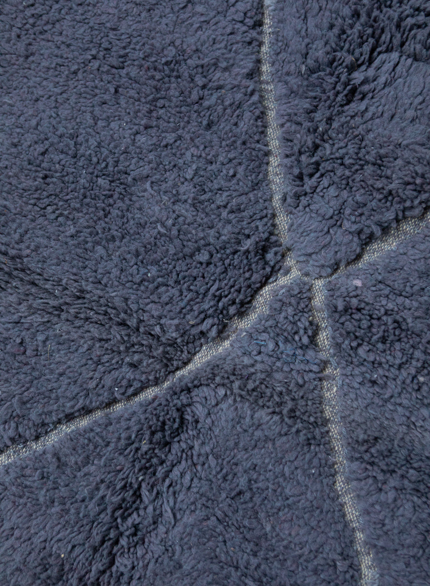 Hand tufted Blue Moroccan Rug 5x8ft