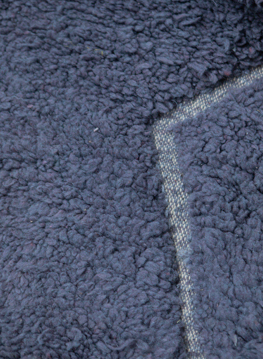 Hand tufted Blue Moroccan Rug 5x8ft